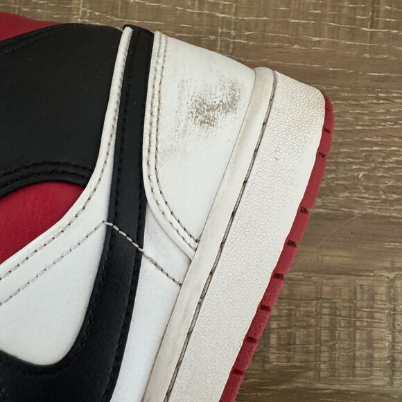 Nike Air Jordan 1 Mid mens basketball shoes white red black size 7.5 - Picture 8 of 11